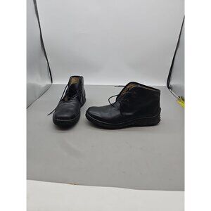 Wolky Black Leather Comfort  Lace Up Ankle Chukka Mens Boots Size 41 Us 8